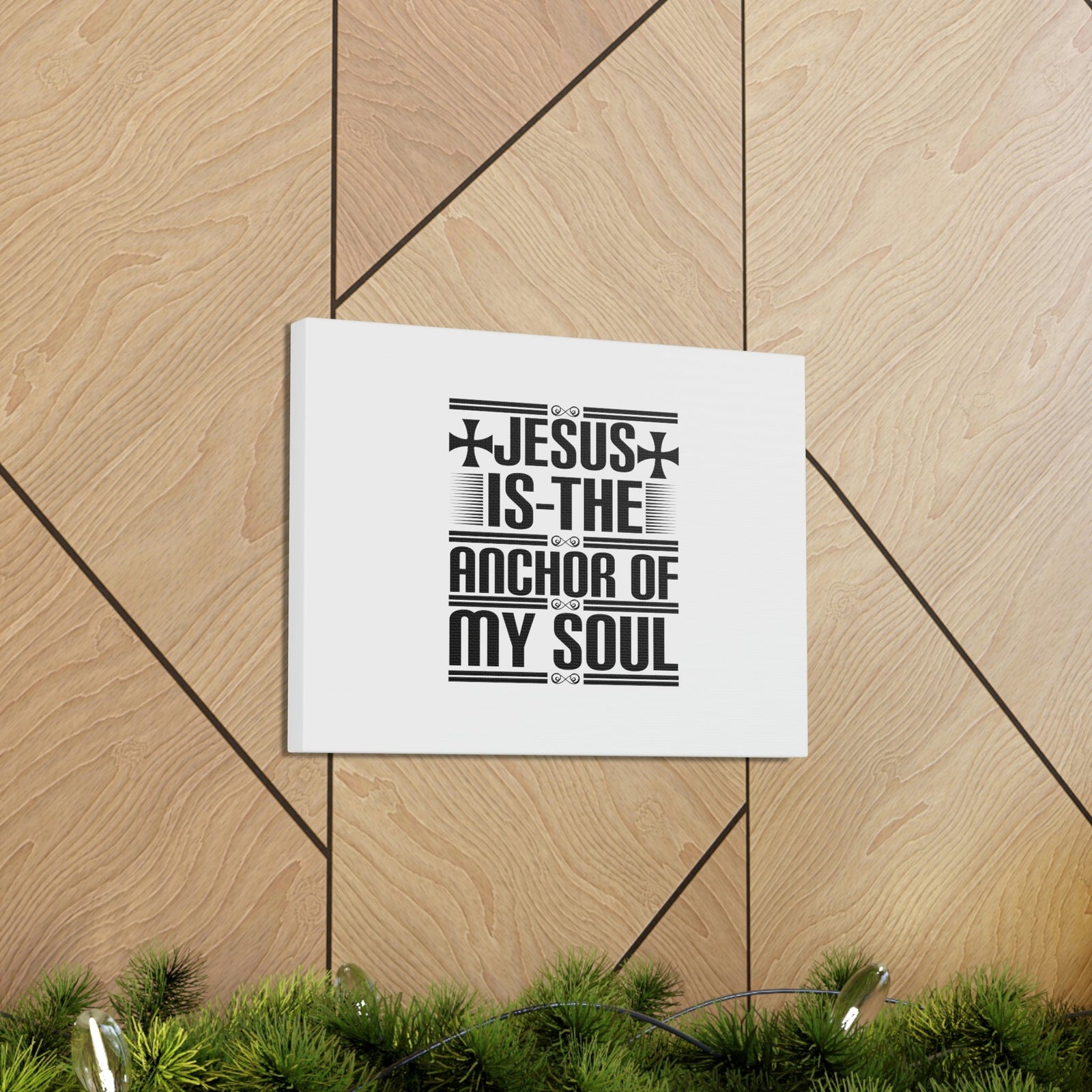 Scripture Walls Anchor Of My Soul Hebrews 6:19 Cross White Christian Wall Art Bible Verse Print Ready to Hang Unframed-Express Your Love Gifts