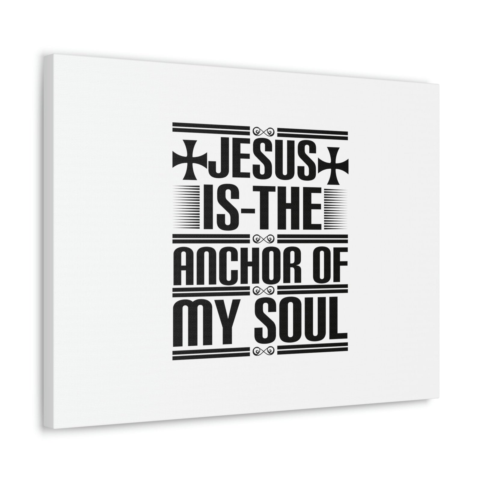 Scripture Walls Anchor Of My Soul Hebrews 6:19 Cross White Christian Wall Art Bible Verse Print Ready to Hang Unframed-Express Your Love Gifts