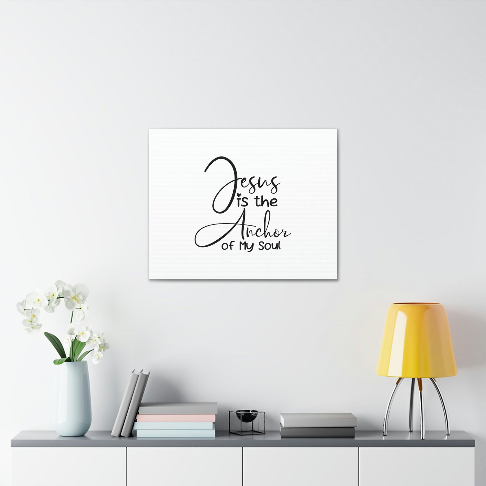 Scripture Walls Anchor Of My Soul Hebrews 6:19 White Christian Wall Art Bible Verse Print Ready to Hang Unframed-Express Your Love Gifts