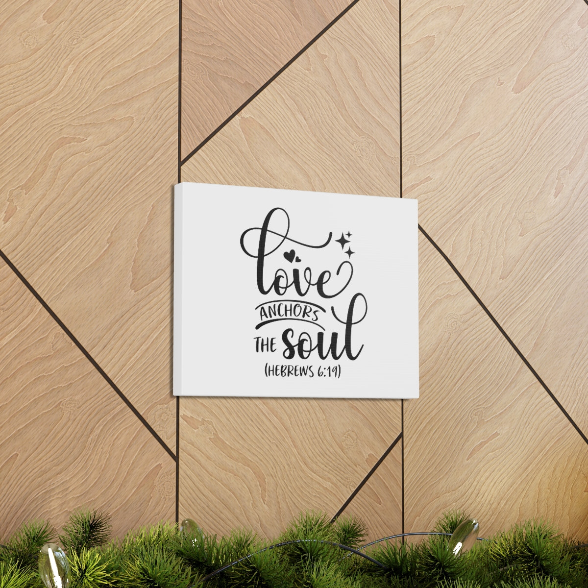 Scripture Walls Anchors The Soul Hebrews 6:19 Star Bible Verse Canvas Christian Wall Art Ready to Hang Unframed-Express Your Love Gifts