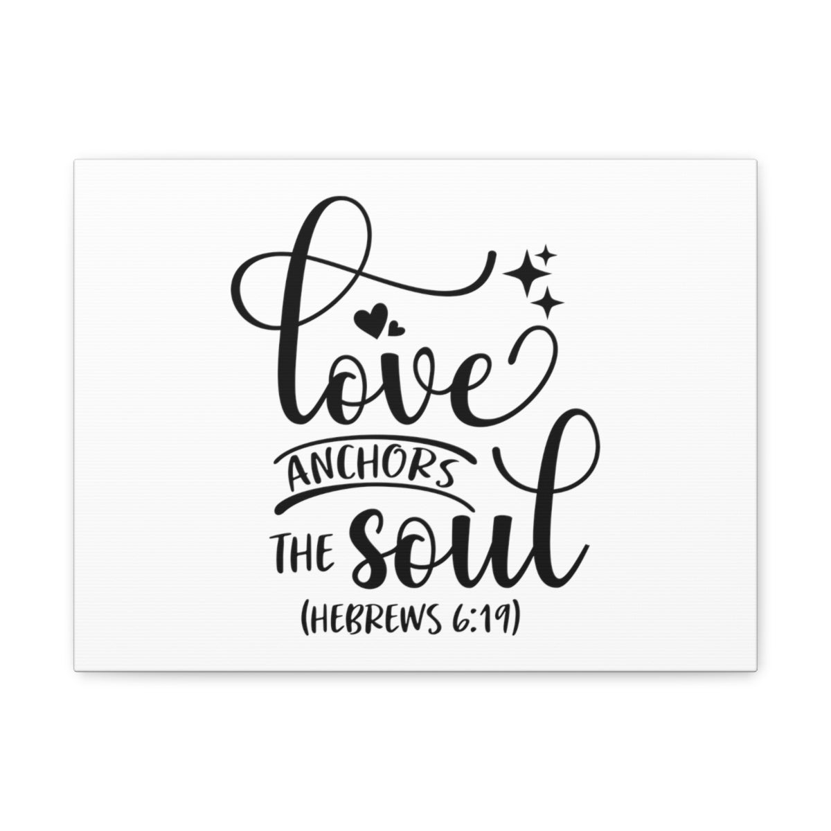 Scripture Walls Anchors The Soul Hebrews 6:19 Star Bible Verse Canvas Christian Wall Art Ready to Hang Unframed-Express Your Love Gifts