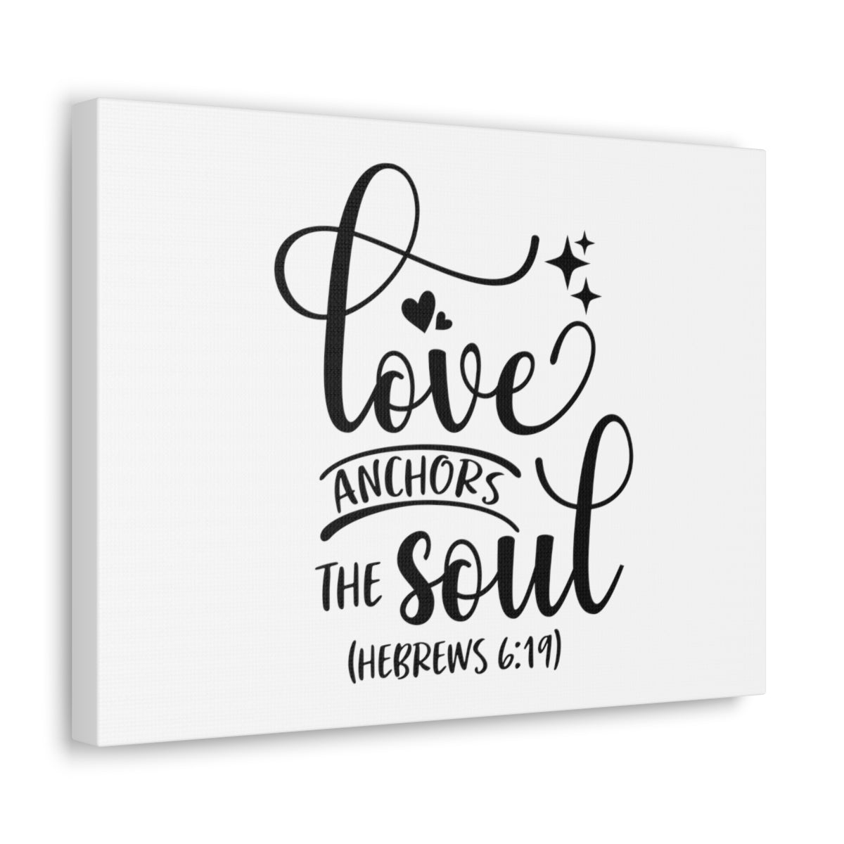 Scripture Walls Anchors The Soul Hebrews 6:19 Star Bible Verse Canvas Christian Wall Art Ready to Hang Unframed-Express Your Love Gifts