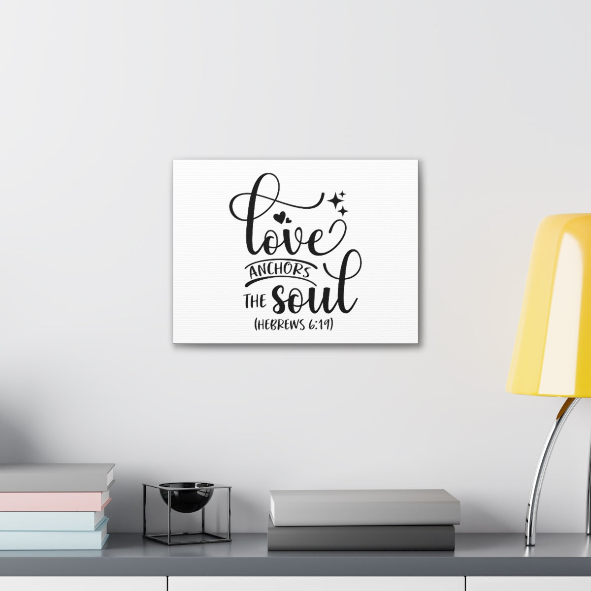 Scripture Walls Anchors The Soul Hebrews 6:19 Star Bible Verse Canvas Christian Wall Art Ready to Hang Unframed-Express Your Love Gifts