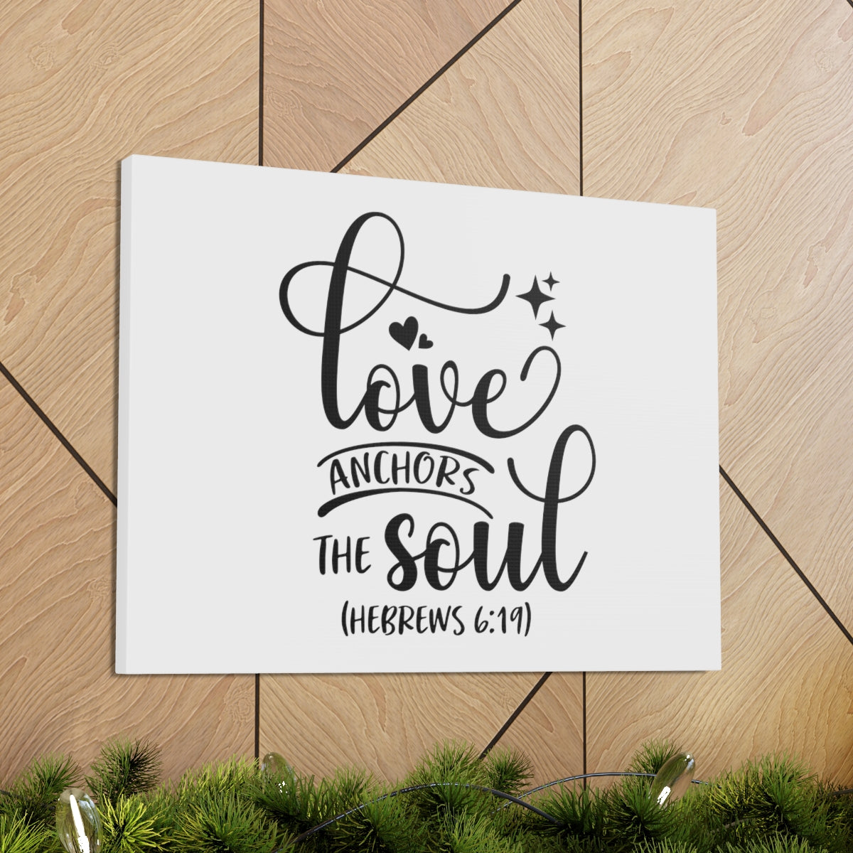 Scripture Walls Anchors The Soul Hebrews 6:19 Star Bible Verse Canvas Christian Wall Art Ready to Hang Unframed-Express Your Love Gifts