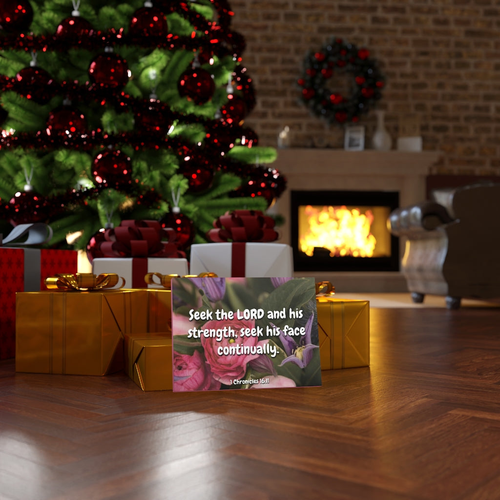 Scripture Walls And His Strength 1 Chronicles 16:11 Bible Verse Canvas Christian Wall Art Ready to Hang Unframed-Express Your Love Gifts