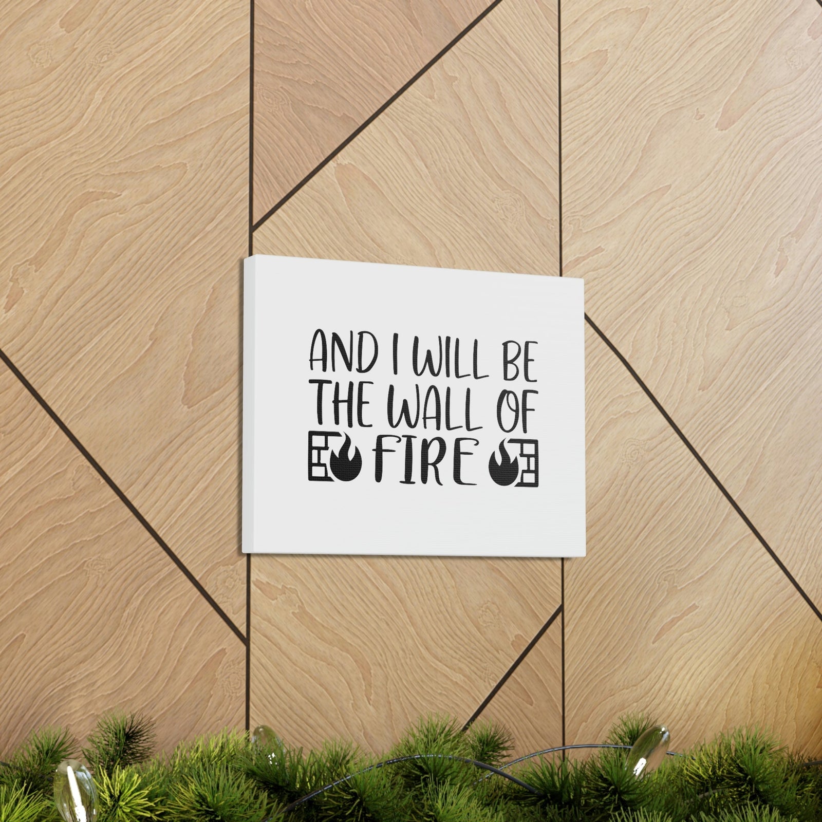 Scripture Walls And I Will Be The Wall of Fire Zechariah 2:5 Christian Wall Art Bible Verse Print Ready to Hang Unframed-Express Your Love Gifts