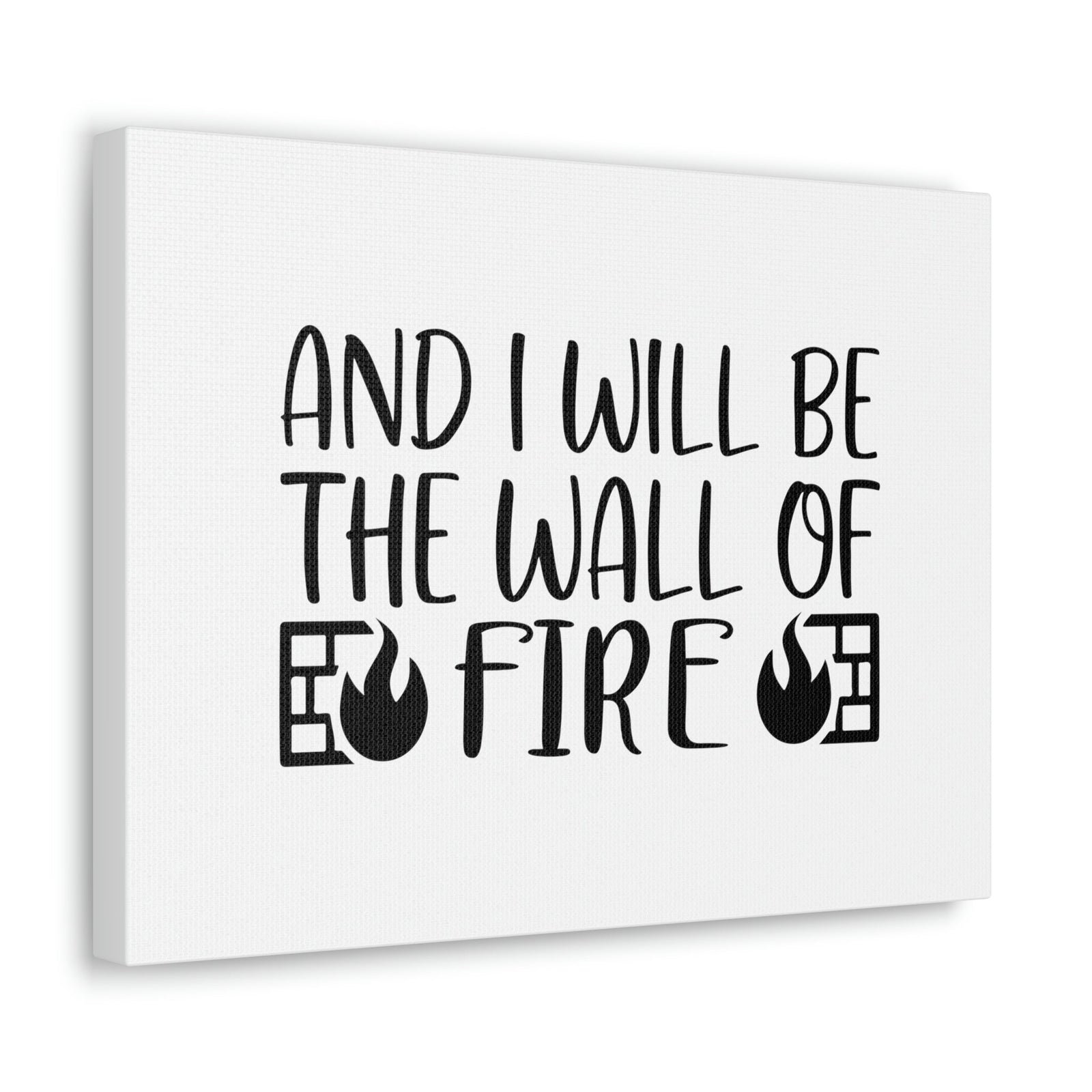 Scripture Walls And I Will Be The Wall of Fire Zechariah 2:5 Christian Wall Art Bible Verse Print Ready to Hang Unframed-Express Your Love Gifts