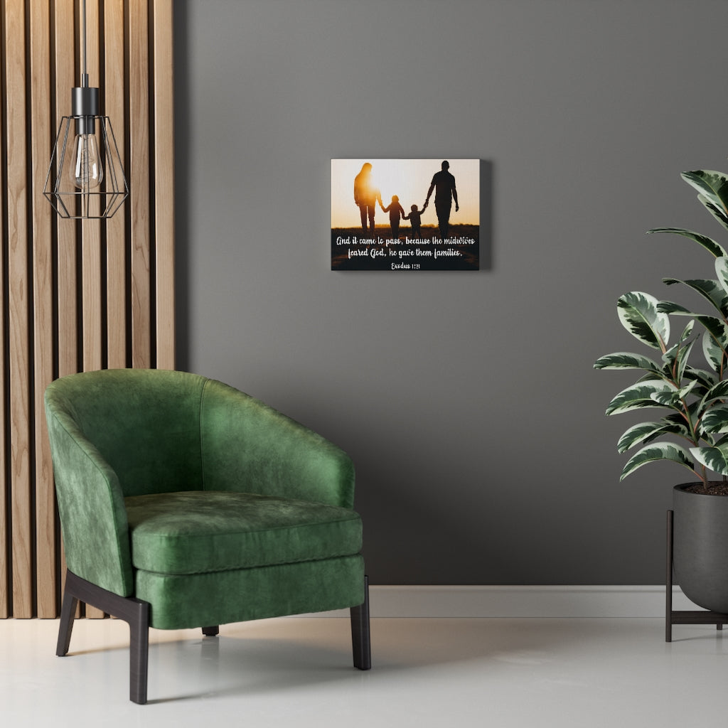 Scripture Walls And It Came to Pass Exodus 1:21 Bible Verse Canvas Christian Wall Art Ready to Hang Unframed-Express Your Love Gifts