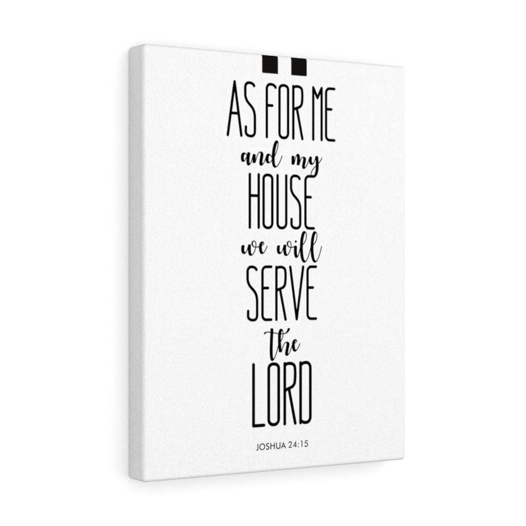 Scripture Walls And My House Joshua 24:15 Bible Verse Canvas Christian Wall Art Ready to Hang Unframed-Express Your Love Gifts