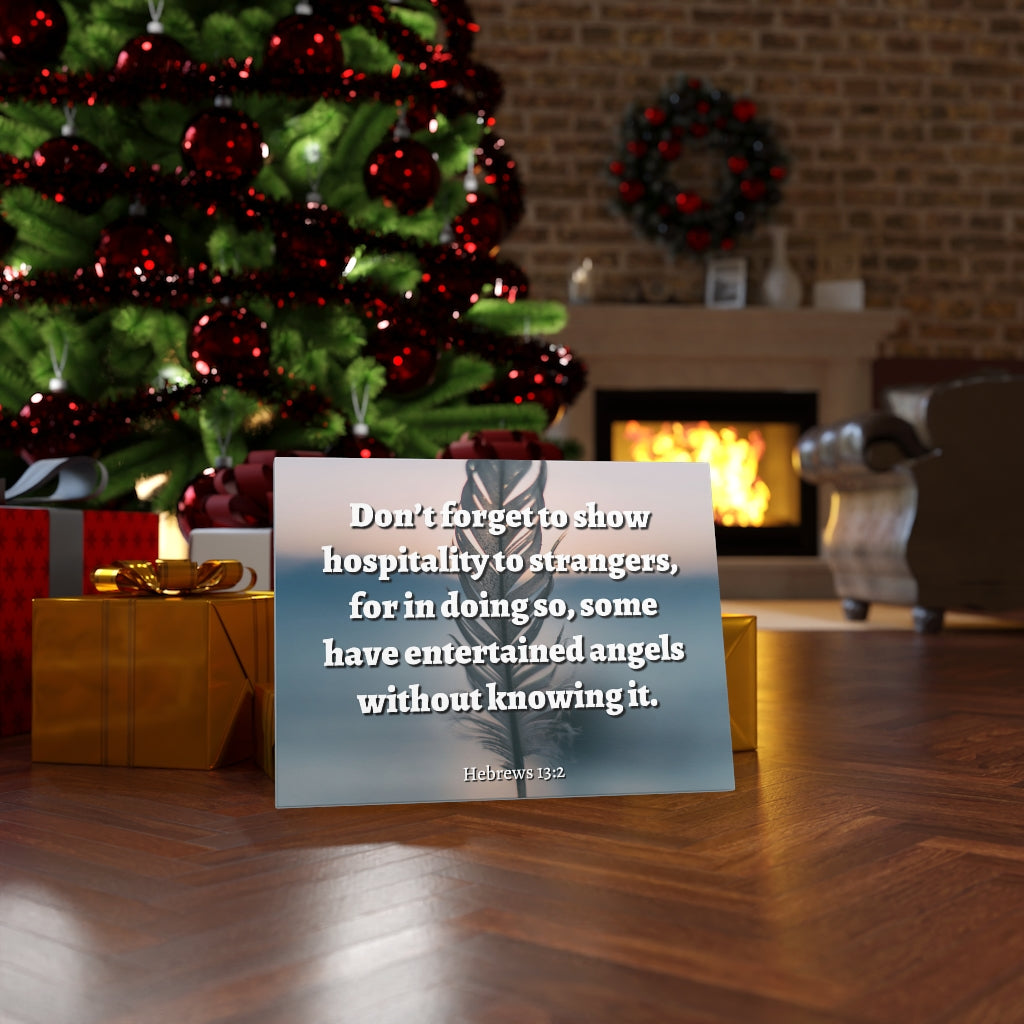 Scripture Walls Angels Hebrews 13:2 Bible Verse Canvas Christian Wall Art Ready to Hang Unframed-Express Your Love Gifts