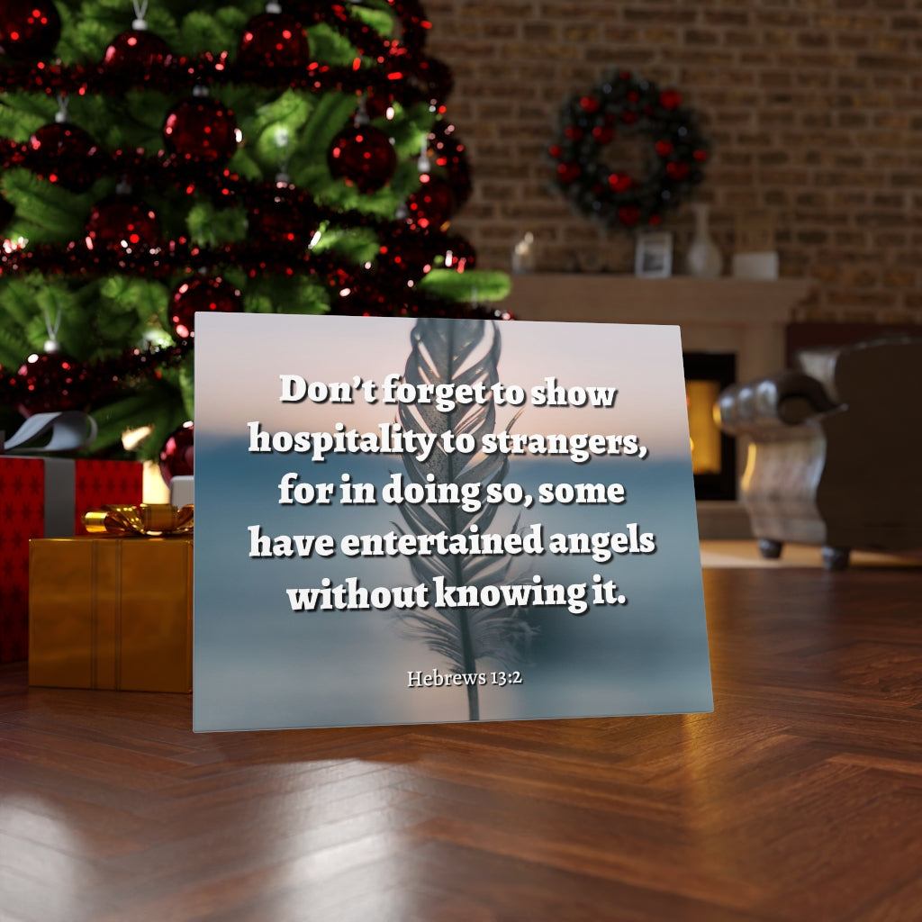 Scripture Walls Angels Hebrews 13:2 Bible Verse Canvas Christian Wall Art Ready to Hang Unframed-Express Your Love Gifts