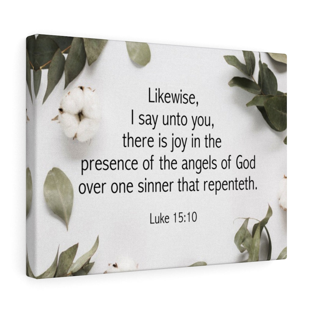 Scripture Walls Angels of God Luke 15:10 Bible Verse Canvas Christian Wall Art Ready to Hang Unframed-Express Your Love Gifts