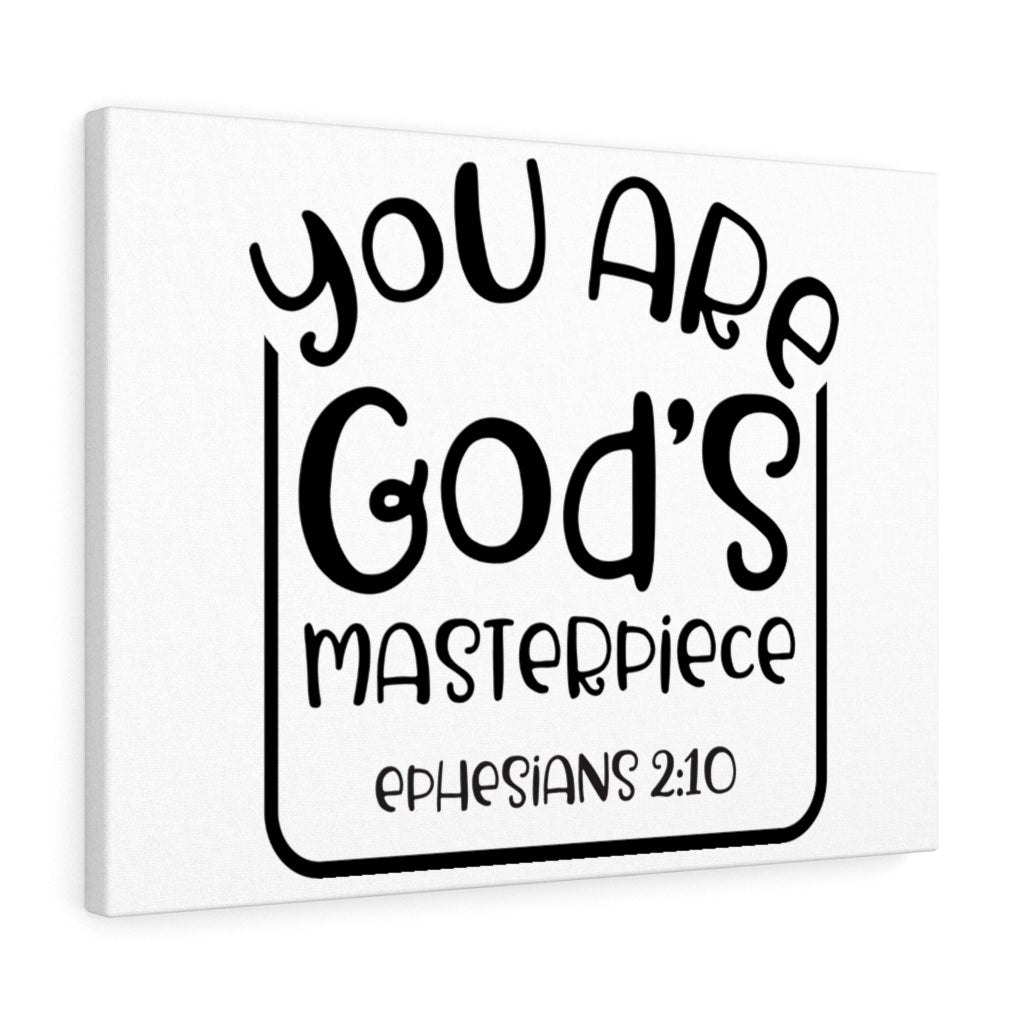 Scripture Walls Are God's Masterpiece Ephesians 2:10 Bible Verse Canvas Christian Wall Art Ready to Hang Unframed-Express Your Love Gifts