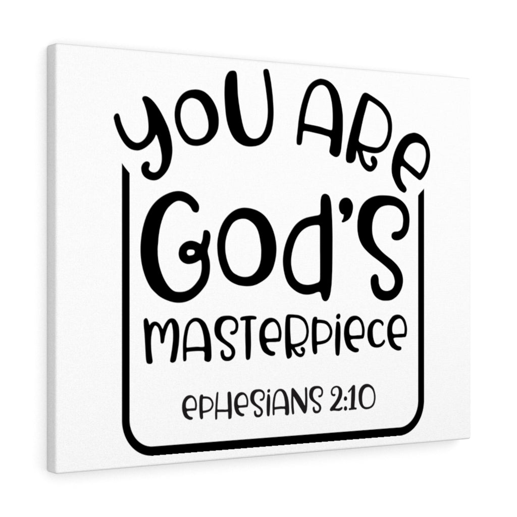 Scripture Walls Are God's Masterpiece Ephesians 2:10 Bible Verse Canvas Christian Wall Art Ready to Hang Unframed-Express Your Love Gifts