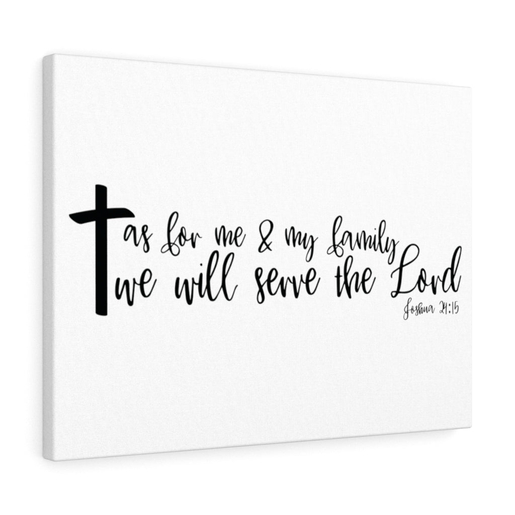 Scripture Walls As For Me Joshua 24:15 Bible Verse Canvas Christian Wall Art Ready to Hang Unframed-Express Your Love Gifts