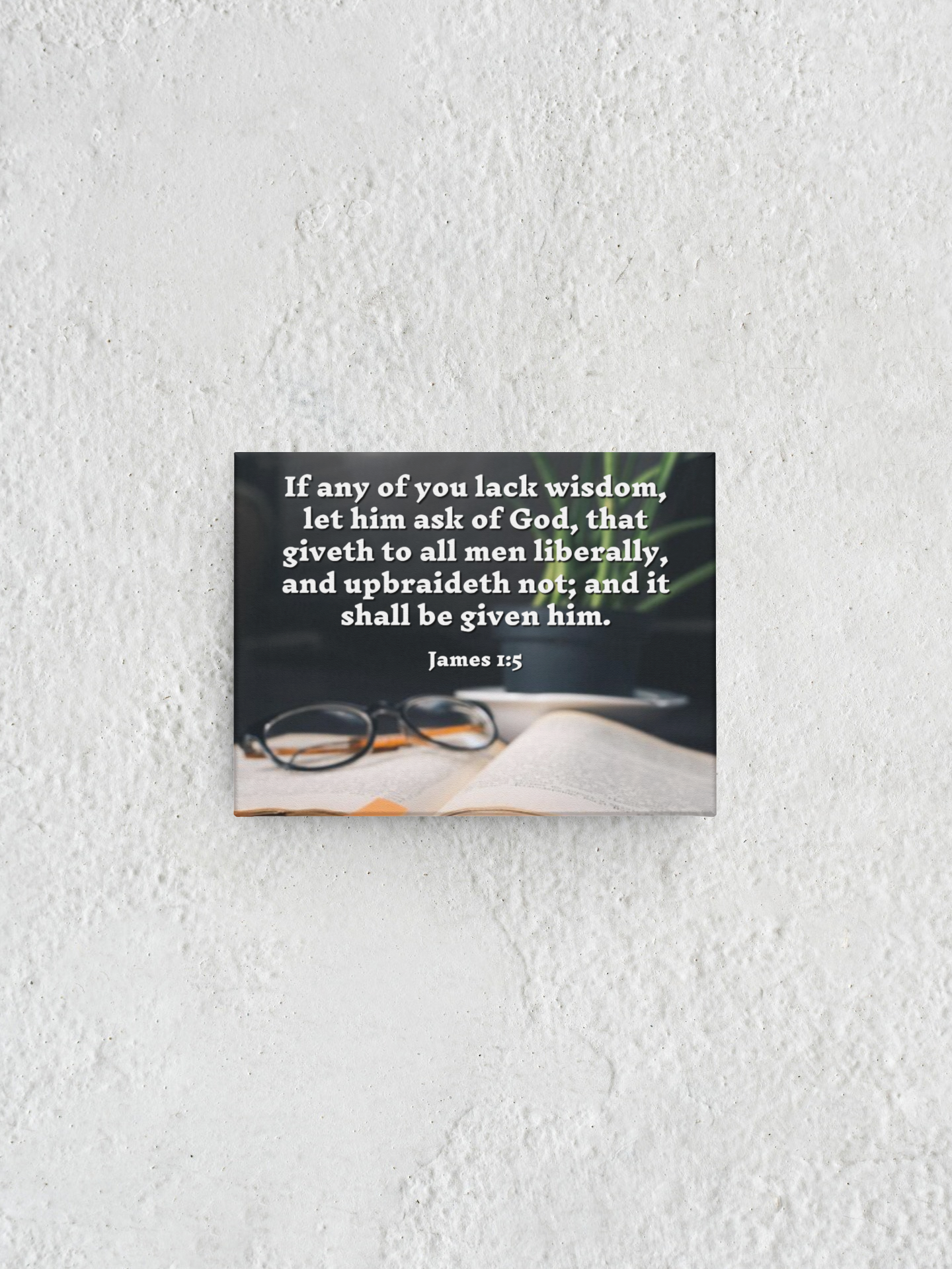 Scripture Walls Ask God James 1:5 Bible Verse Canvas Christian Wall Art Ready to Hang Unframed-Express Your Love Gifts