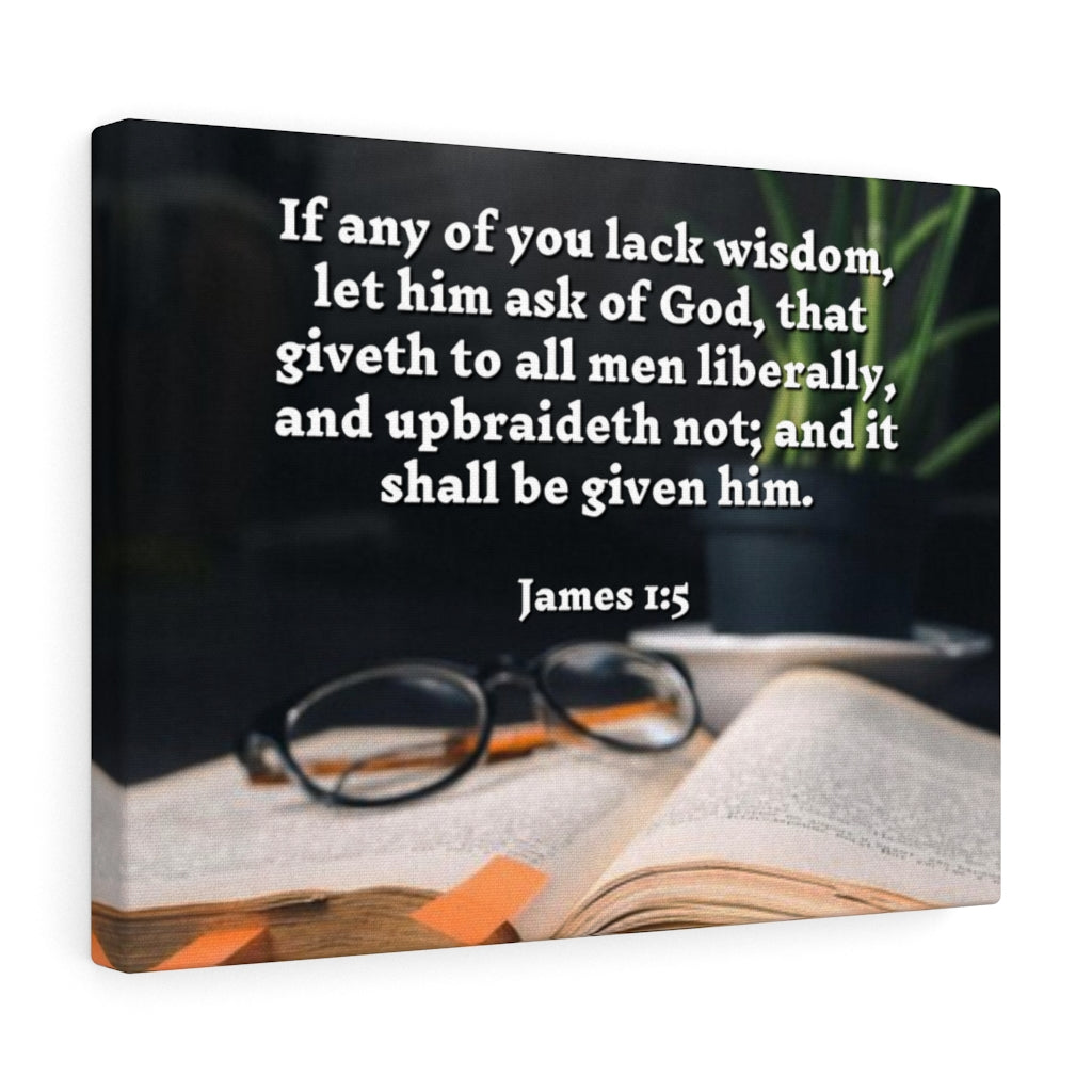 Scripture Walls Ask God James 1:5 Bible Verse Canvas Christian Wall Art Ready to Hang Unframed-Express Your Love Gifts
