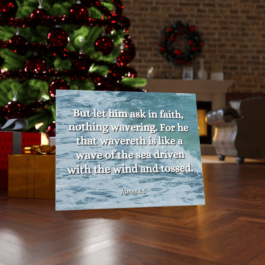Scripture Walls Ask In Faith James 1:6 Bible Verse Canvas Christian Wall Art Ready to Hang Unframed-Express Your Love Gifts