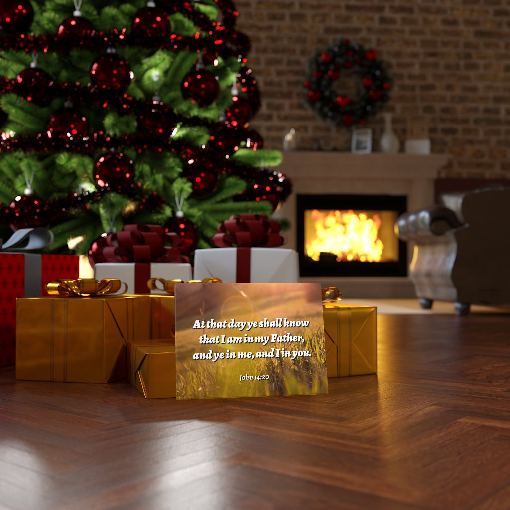 Scripture Walls At That Day John 14:20 Bible Verse Canvas Christian Wall Art Ready to Hang Unframed-Express Your Love Gifts