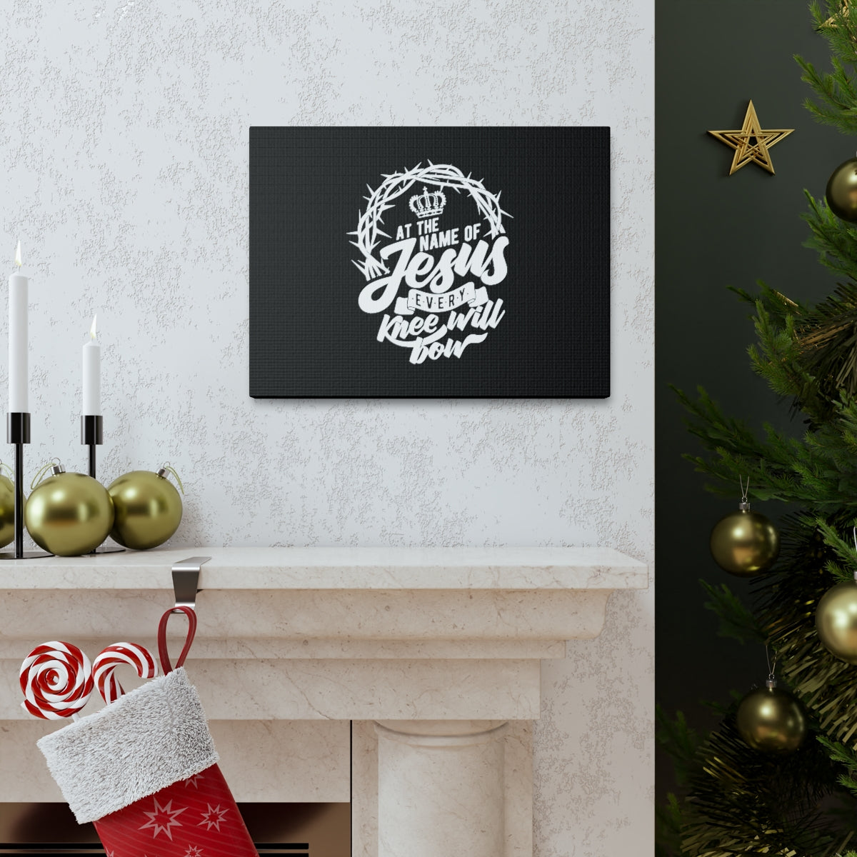Scripture Walls At The Name Of Jesus John 14:6 Christian Wall Art Bible Verse Print Ready to Hang Unframed-Express Your Love Gifts