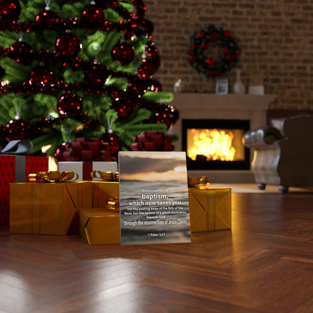 Scripture Walls Baptism 1 Peter 3:21 Bible Verse Canvas Christian Wall Art Ready to Hang Unframed-Express Your Love Gifts