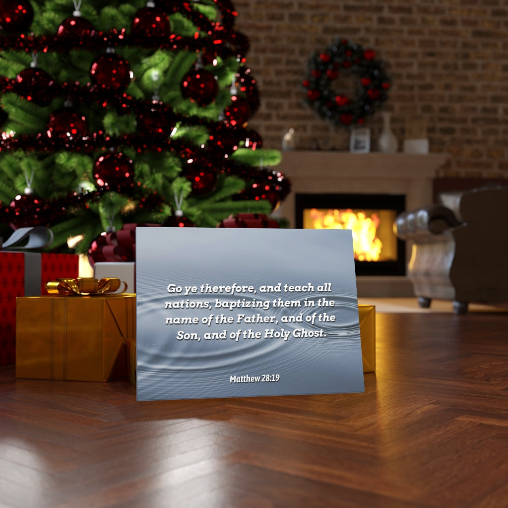 Scripture Walls Baptizing Matthew 28:19 Bible Verse Canvas Christian Wall Art Ready to Hang Unframed-Express Your Love Gifts