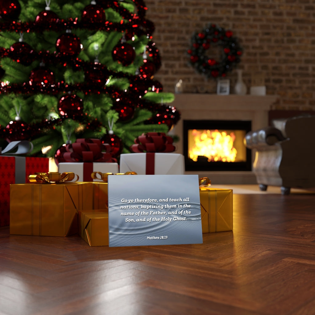 Scripture Walls Baptizing Matthew 28:19 Bible Verse Canvas Christian Wall Art Ready to Hang Unframed-Express Your Love Gifts