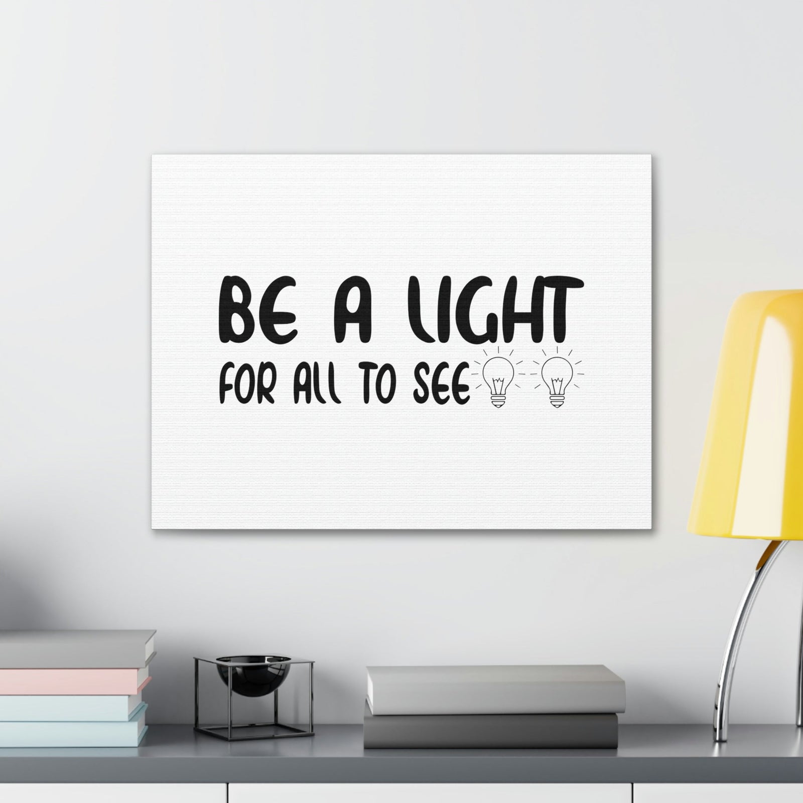Scripture Walls Be A Light For All To See John 8:12 Bulbs Christian Wall Art Bible Verse Print Ready to Hang Unframed-Express Your Love Gifts