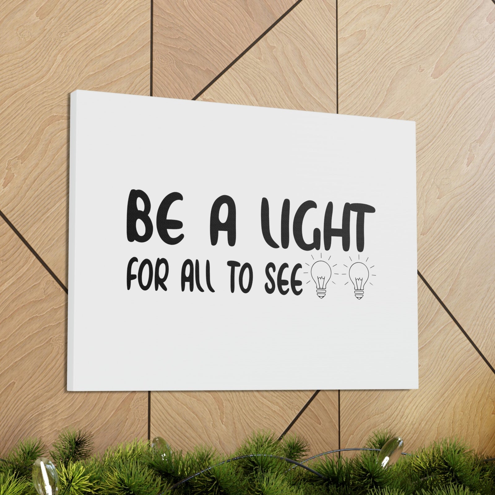 Scripture Walls Be A Light For All To See John 8:12 Bulbs Christian Wall Art Bible Verse Print Ready to Hang Unframed-Express Your Love Gifts