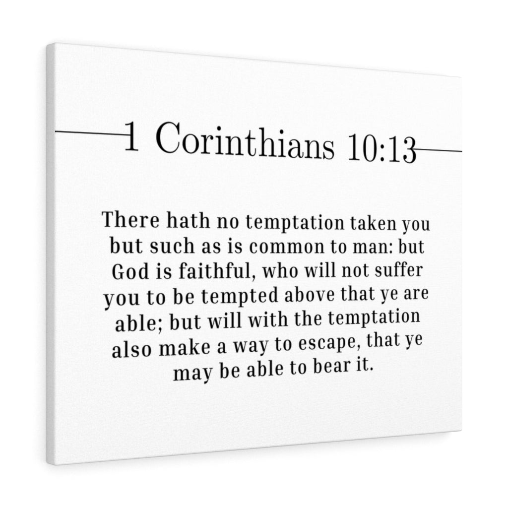 Scripture Walls Be Able To Bear It 1 Corinthians 10:13 Bible Verse Canvas Christian Wall Art Ready to Hang Unframed-Express Your Love Gifts