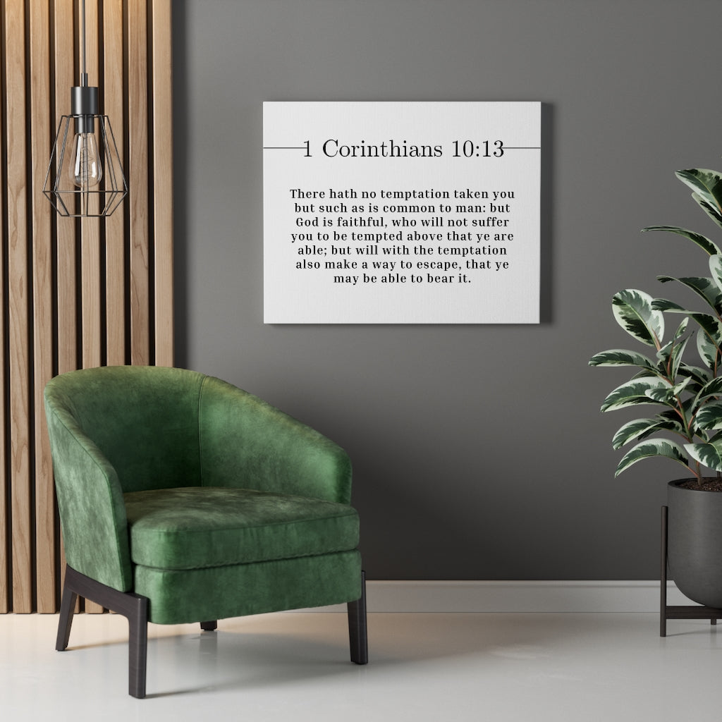 Scripture Walls Be Able To Bear It 1 Corinthians 10:13 Bible Verse Canvas Christian Wall Art Ready to Hang Unframed-Express Your Love Gifts