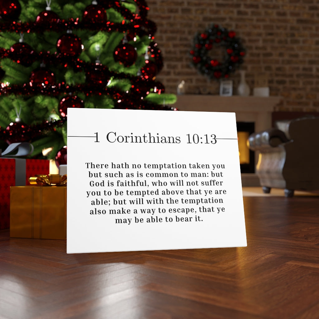 Scripture Walls Be Able To Bear It 1 Corinthians 10:13 Bible Verse Canvas Christian Wall Art Ready to Hang Unframed-Express Your Love Gifts