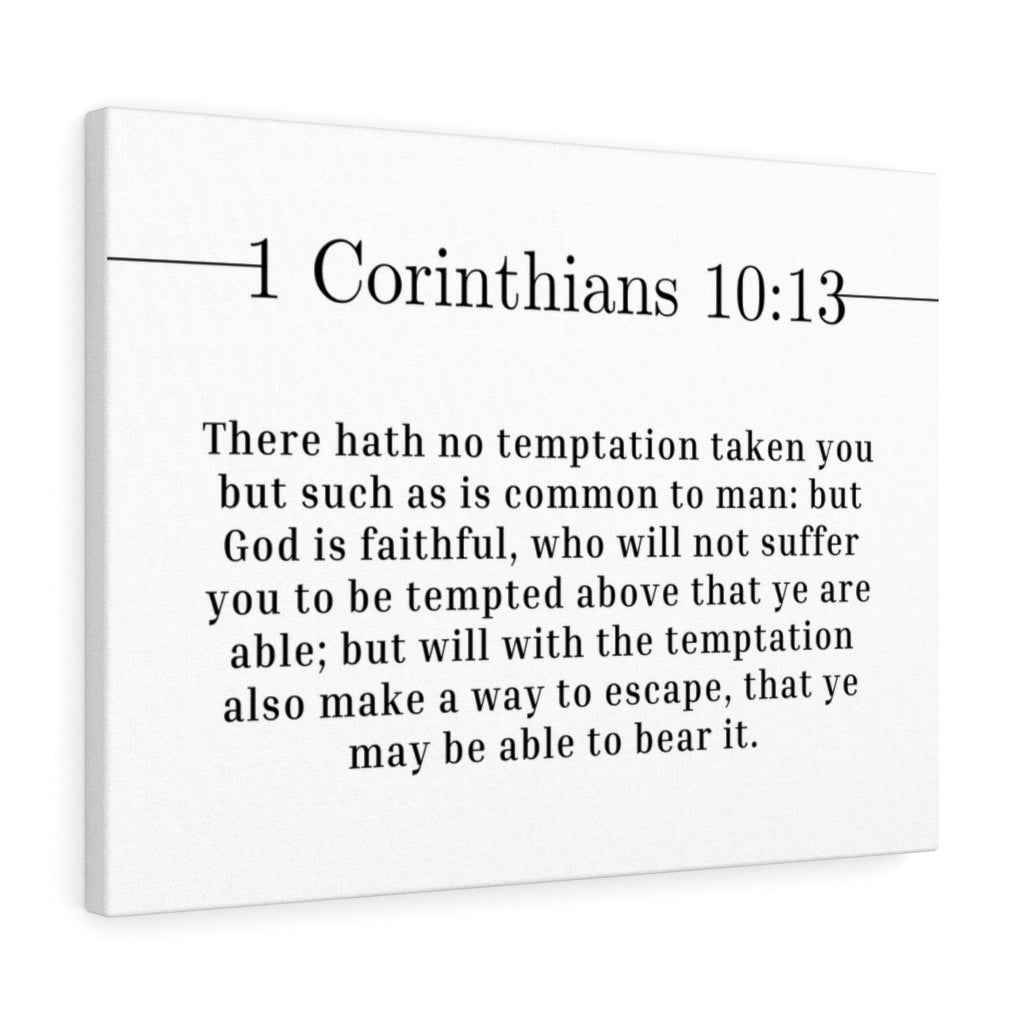Scripture Walls Be Able To Bear It 1 Corinthians 10:13 Bible Verse Canvas Christian Wall Art Ready to Hang Unframed-Express Your Love Gifts