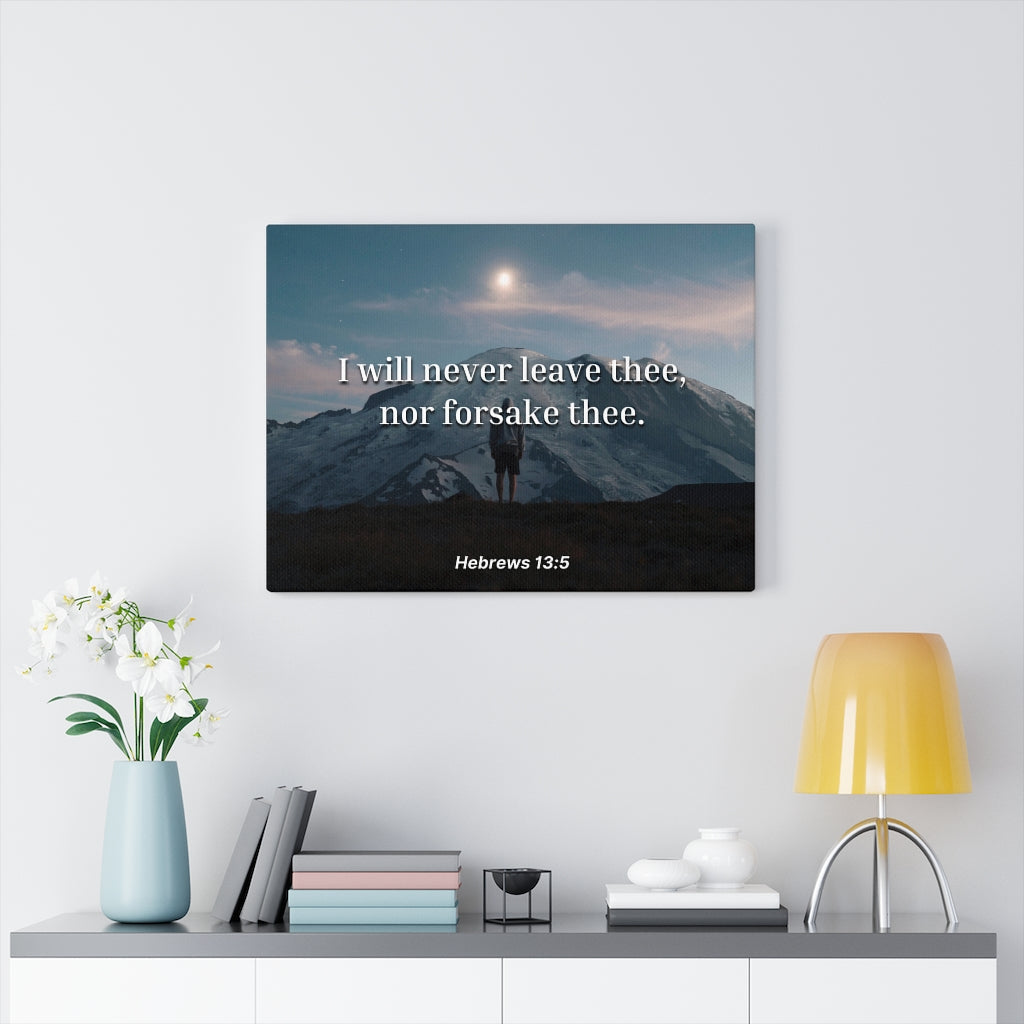 Scripture Walls Be Content Hebrews 13:5 Bible Verse Canvas Christian Wall Art Ready to Hang Unframed-Express Your Love Gifts
