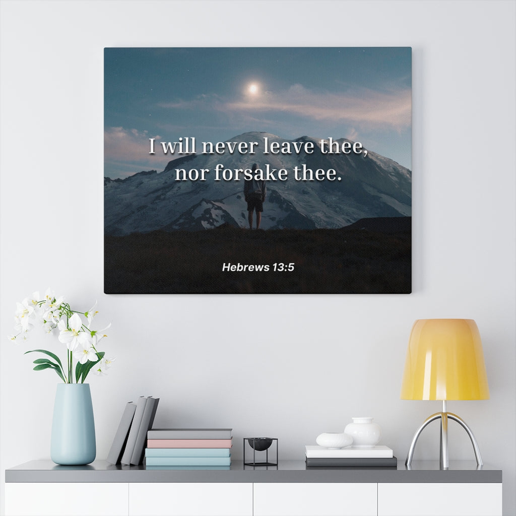Scripture Walls Be Content Hebrews 13:5 Bible Verse Canvas Christian Wall Art Ready to Hang Unframed-Express Your Love Gifts