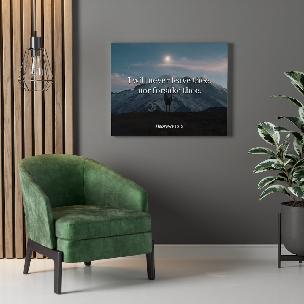 Scripture Walls Be Content Hebrews 13:5 Bible Verse Canvas Christian Wall Art Ready to Hang Unframed-Express Your Love Gifts