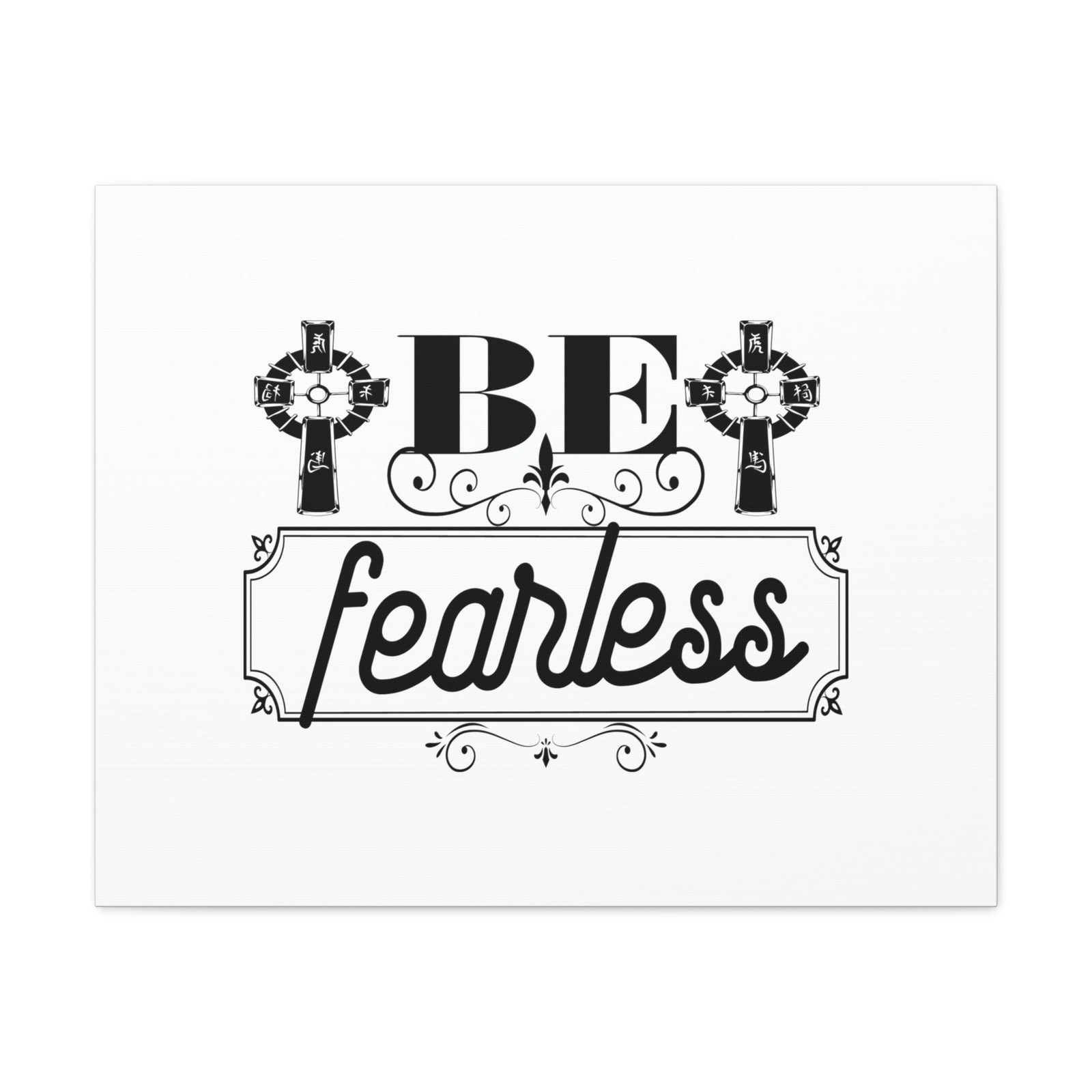 Scripture Walls Be Fearless 2 Timothy 1:7 Ornamental Cross Christian Wall Art Bible Verse Print Ready to Hang Unframed-Express Your Love Gifts