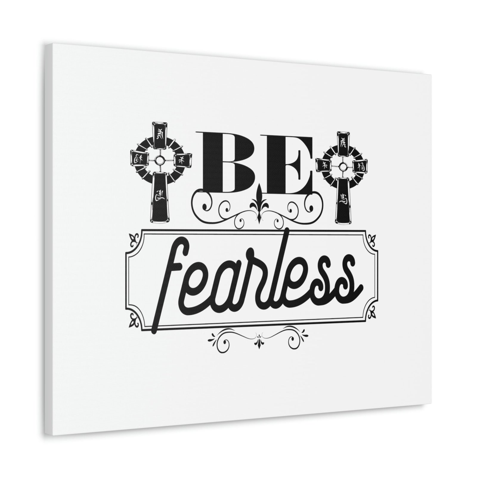 Scripture Walls Be Fearless 2 Timothy 1:7 Ornamental Cross Christian Wall Art Bible Verse Print Ready to Hang Unframed-Express Your Love Gifts