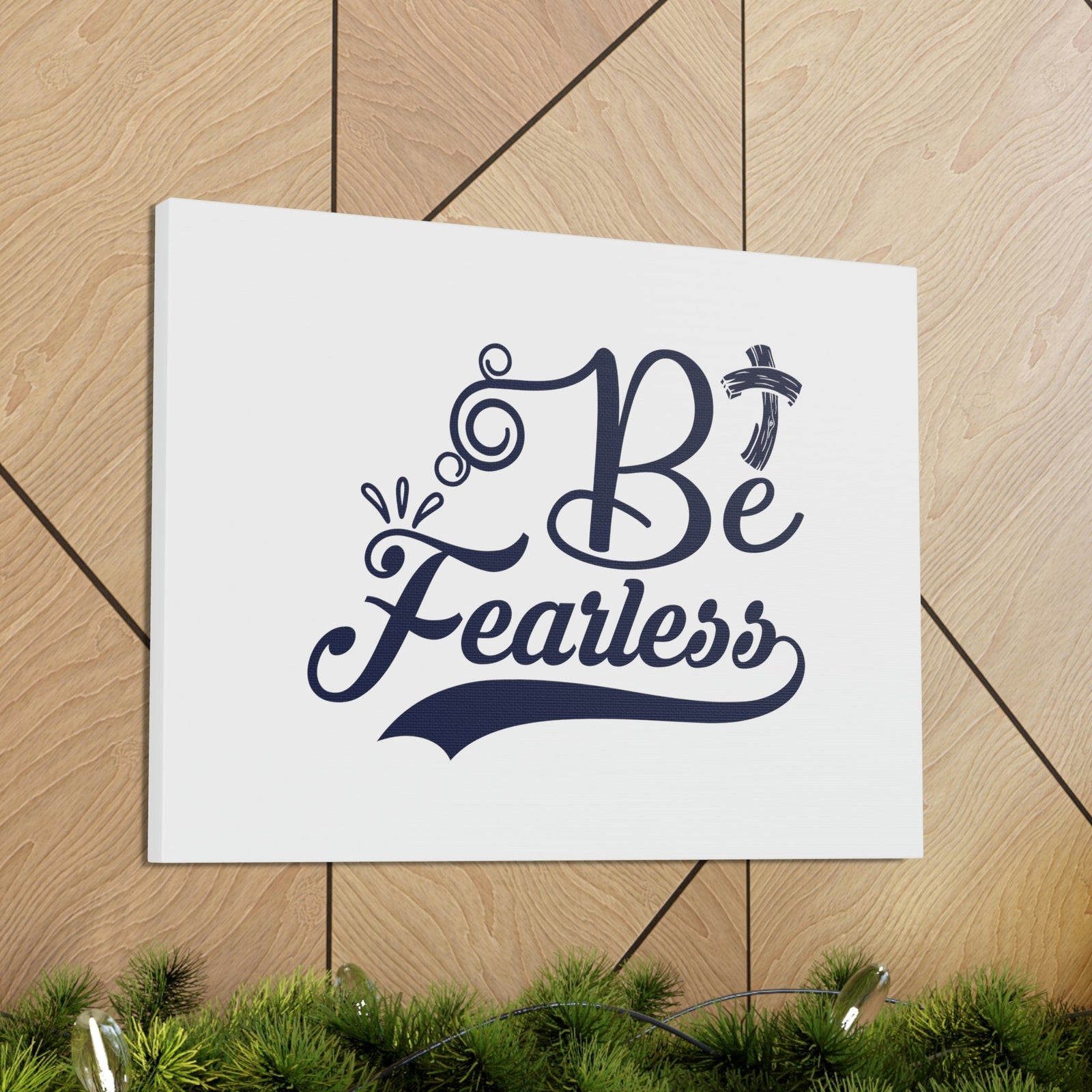 Scripture Walls Be Fearless Isaiah 41:10 Blue Cross Christian Wall Art Bible Verse Print Ready to Hang Unframed-Express Your Love Gifts