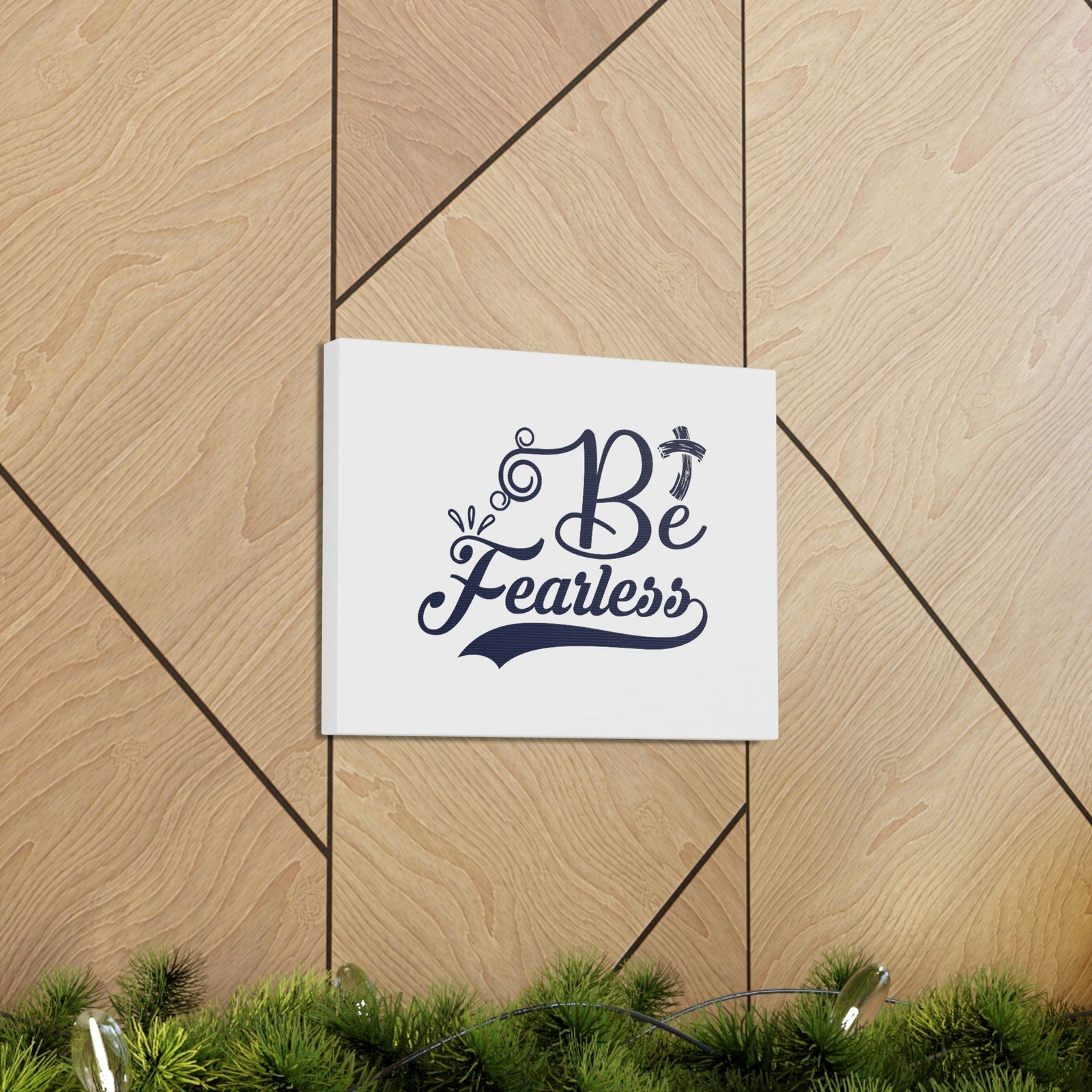 Scripture Walls Be Fearless Isaiah 41:10 Blue Cross Christian Wall Art Bible Verse Print Ready to Hang Unframed-Express Your Love Gifts