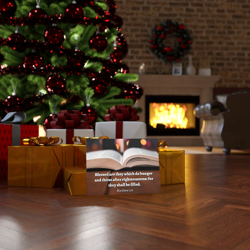 Scripture Walls Be Filled Matthew 5:6 Bible Verse Canvas Christian Wall Art Ready to Hang Unframed-Express Your Love Gifts