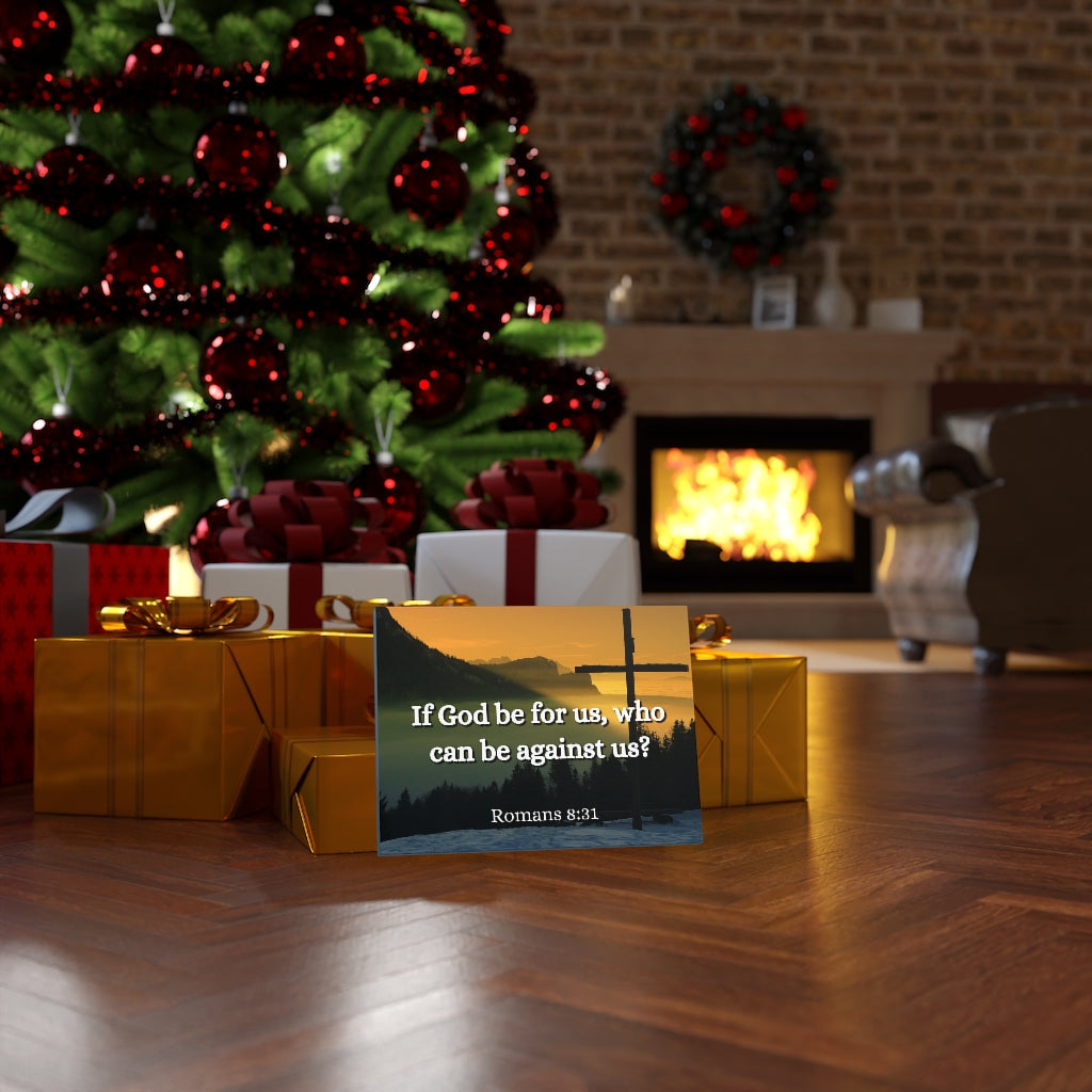 Scripture Walls Be For Us Romans 8:31 Bible Verse Canvas Christian Wall Art Ready to Hang Unframed-Express Your Love Gifts