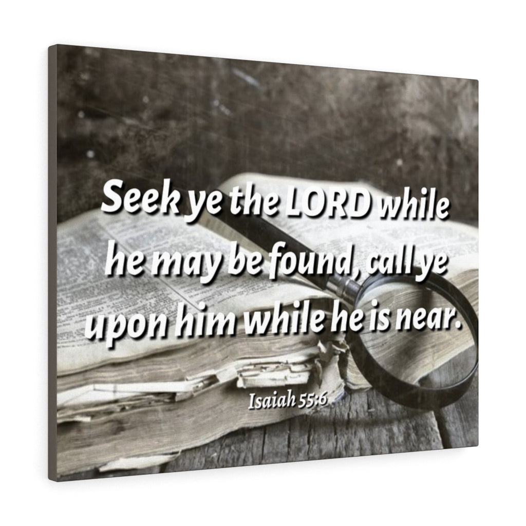 Scripture Walls Be Found Isaiah 55:6 Bible Verse Canvas Christian Wall Art Ready to Hang Unframed-Express Your Love Gifts
