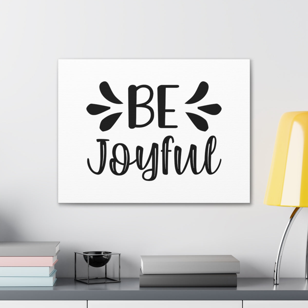 Scripture Walls Be Joyful Psalm 16:11 White Christian Wall Art Bible Verse Print Ready to Hang Unframed-Express Your Love Gifts