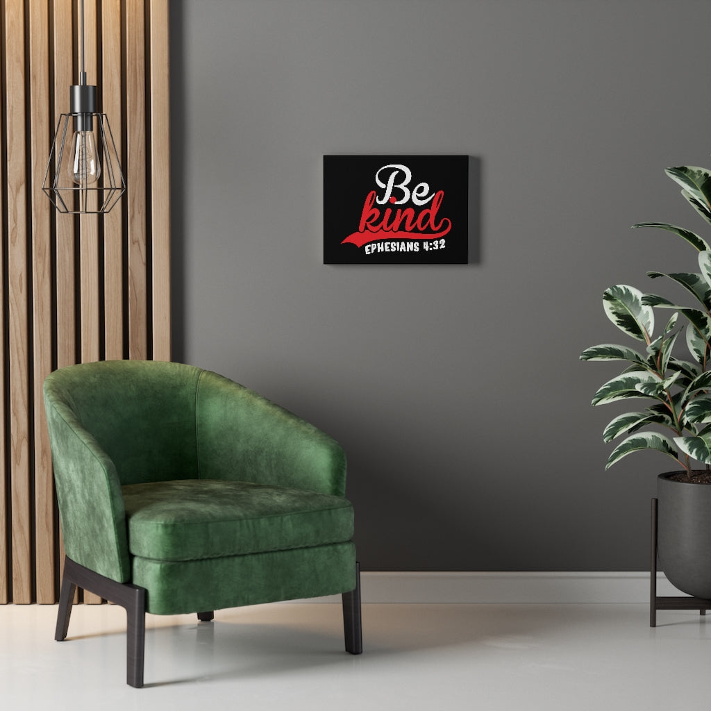 Scripture Walls Be Kind Red Ephesians 4:32 Bible Verse Canvas Christian Wall Art Ready to Hang Unframed-Express Your Love Gifts