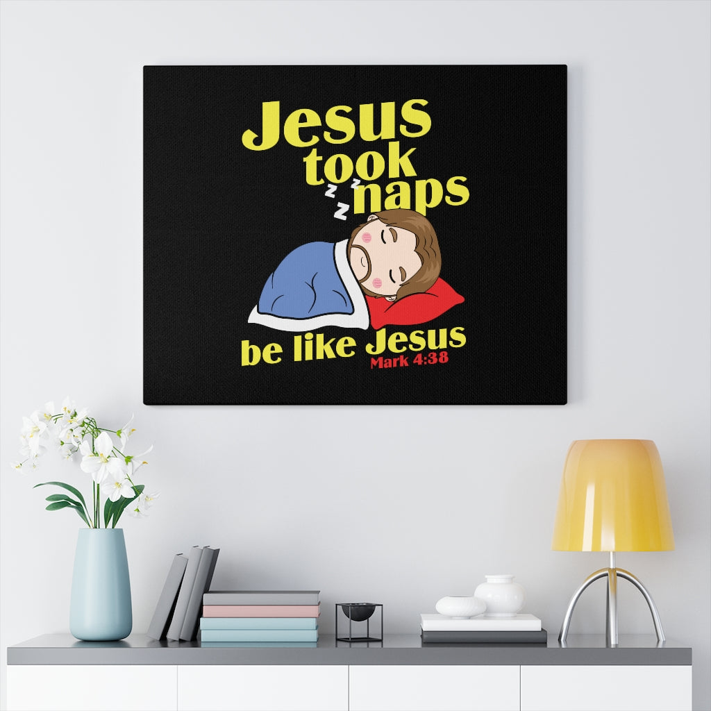 Scripture Walls Be Like Jesus Mark 4:38 Bible Verse Canvas Christian Wall Art Ready to Hang Unframed-Express Your Love Gifts
