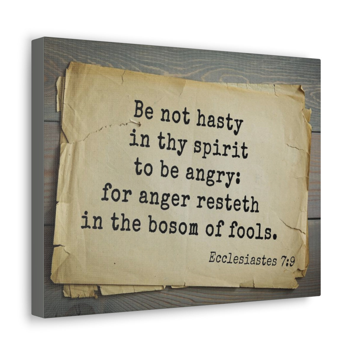 Scripture Walls Be Not Hasty Ecclesiastes 7:9 Bible Verse Canvas Christian Wall Art Bible Verse Print Ready To Hang Unframed-Express Your Love Gifts