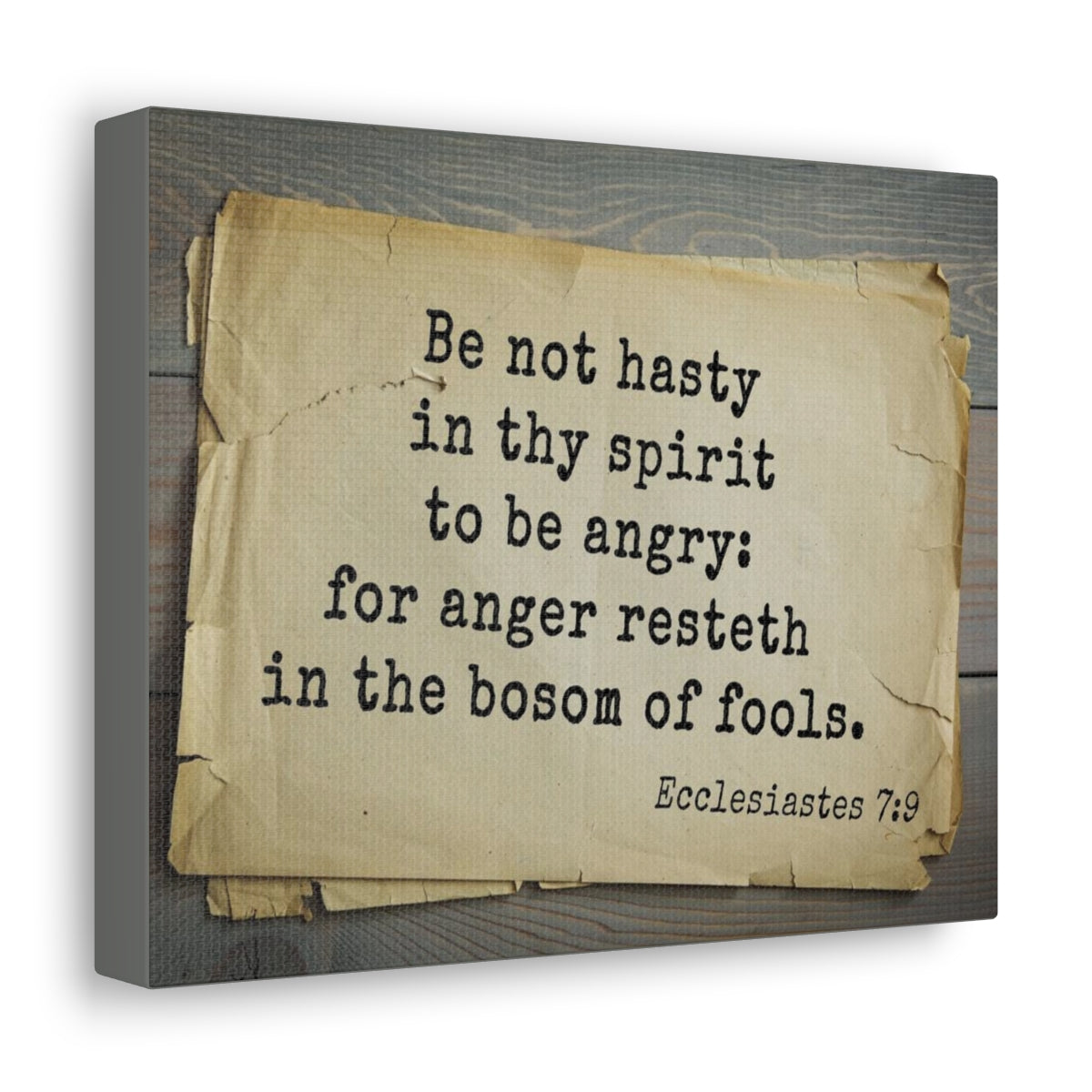Scripture Walls Be Not Hasty Ecclesiastes 7:9 Bible Verse Canvas Christian Wall Art Bible Verse Print Ready To Hang Unframed-Express Your Love Gifts