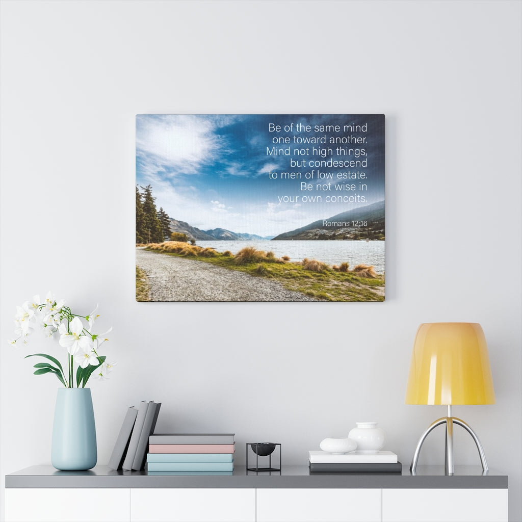 Scripture Walls Be of The Same Mind Romans 12:16 Wall Art Christian Home Decor Unframed-Express Your Love Gifts