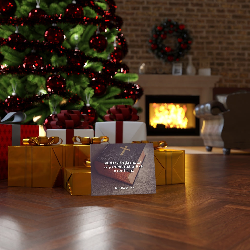 Scripture Walls Be Opened Matthew 7:7 Bible Verse Canvas Christian Wall Art Ready to Hang Unframed-Express Your Love Gifts